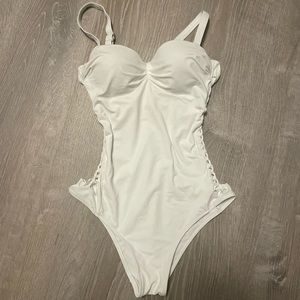 White One Piece Bathing Suit